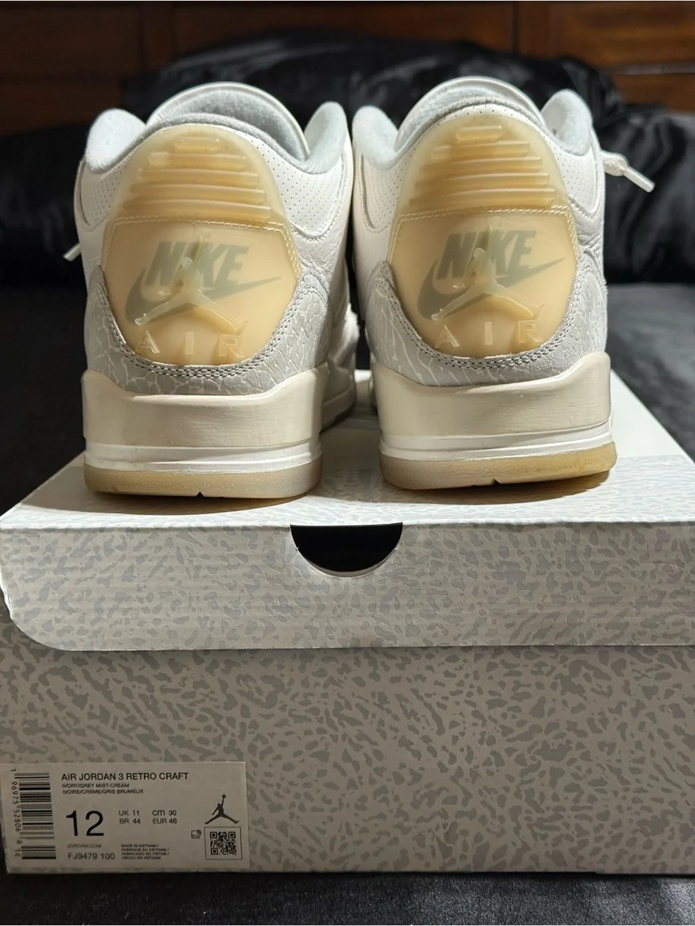 Men's Size 12 - Air Jordan 3 Retro Craft Ivory (2024)